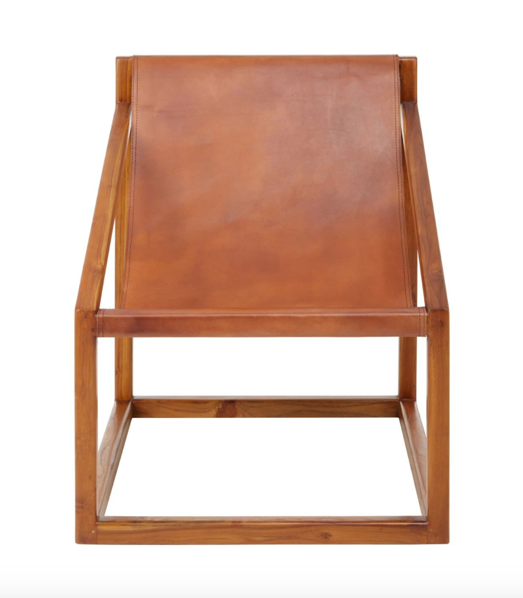 ZANZI CHAIR - BROWN LEATHER