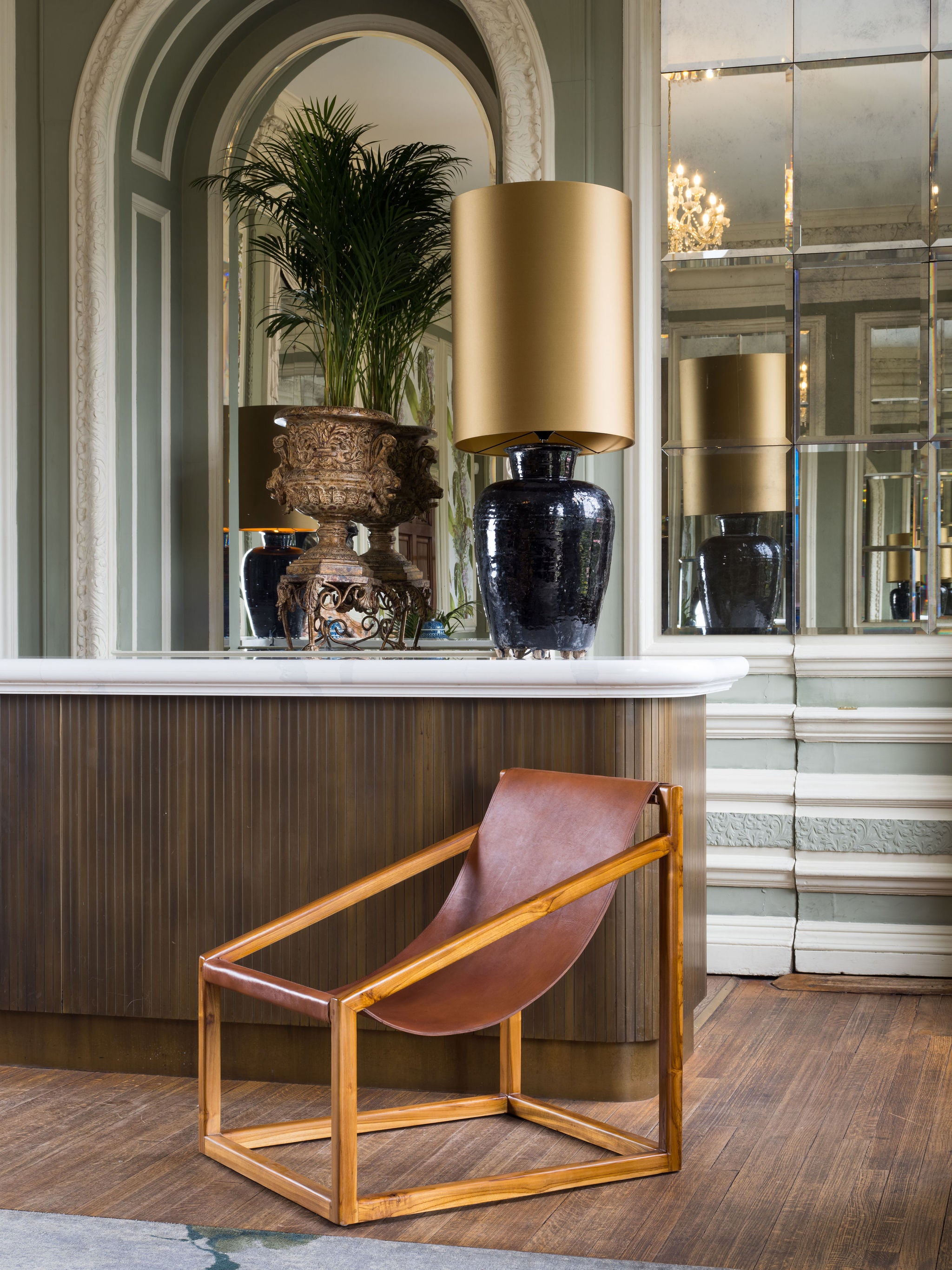 ZANZI CHAIR - BROWN LEATHER