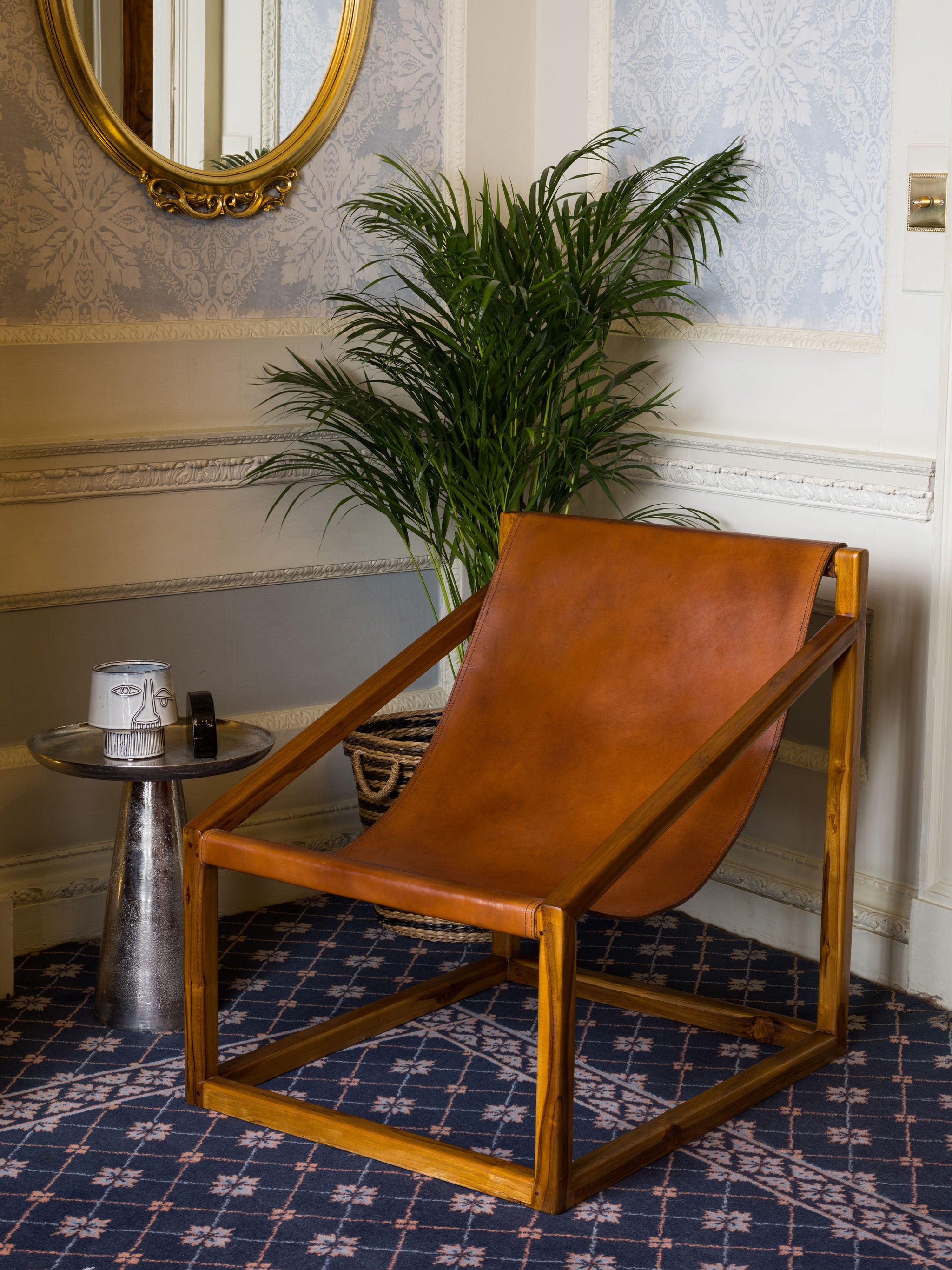 ZANZI CHAIR - BROWN LEATHER