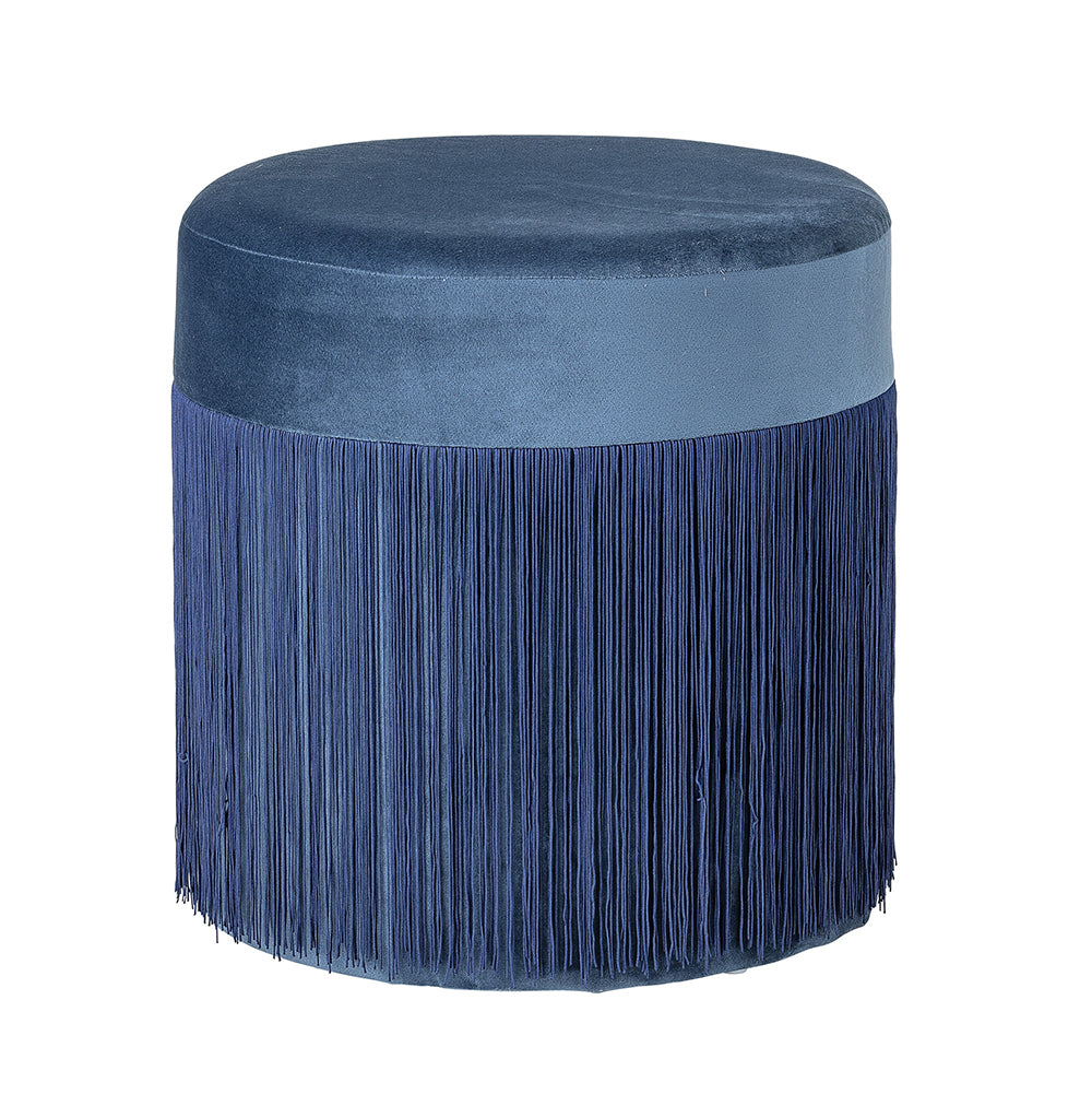 DEEP BLUE SEA TASSLED OTTOMAN