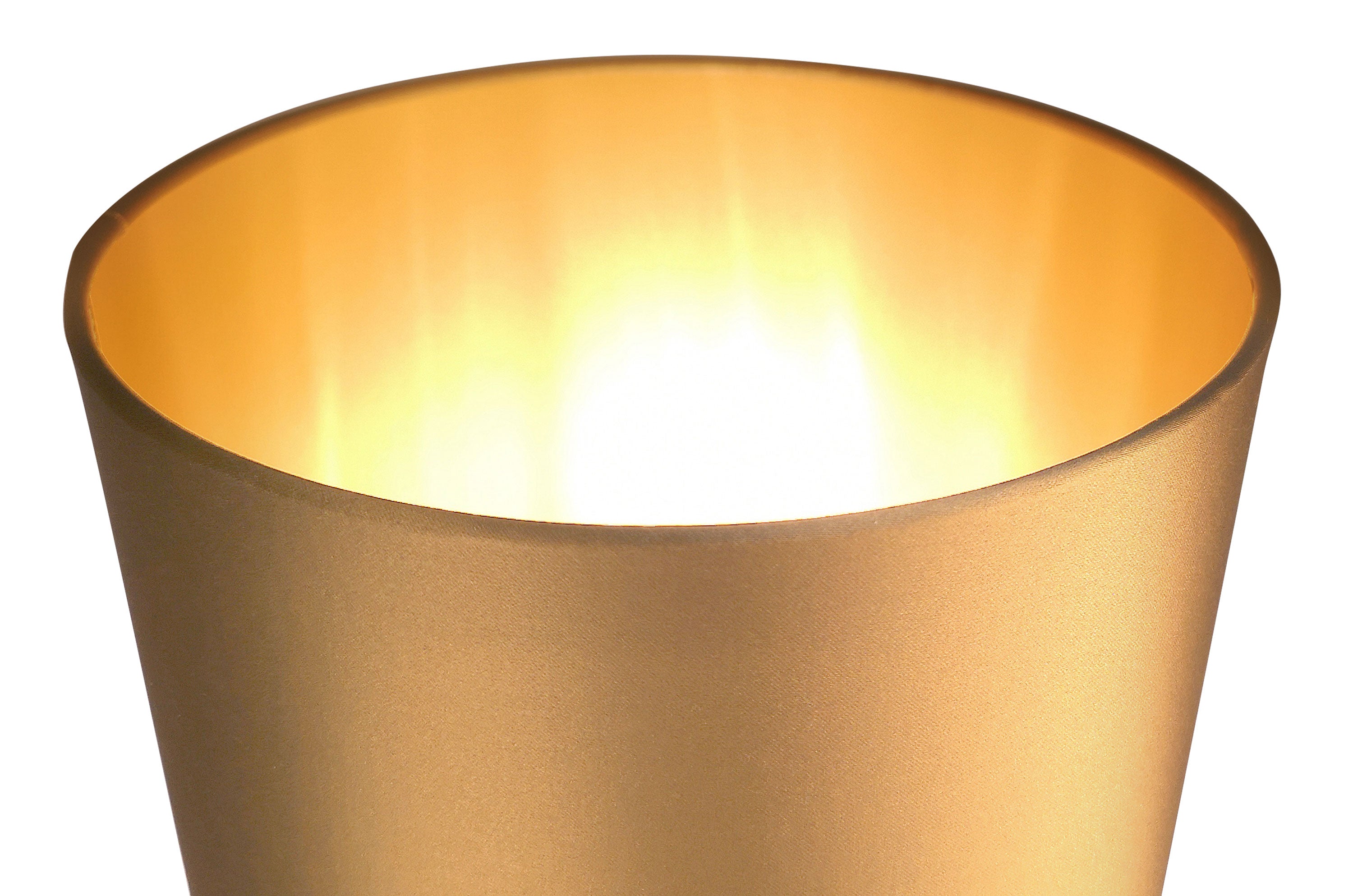 GINGER JAR LAMP GOLD SHADE