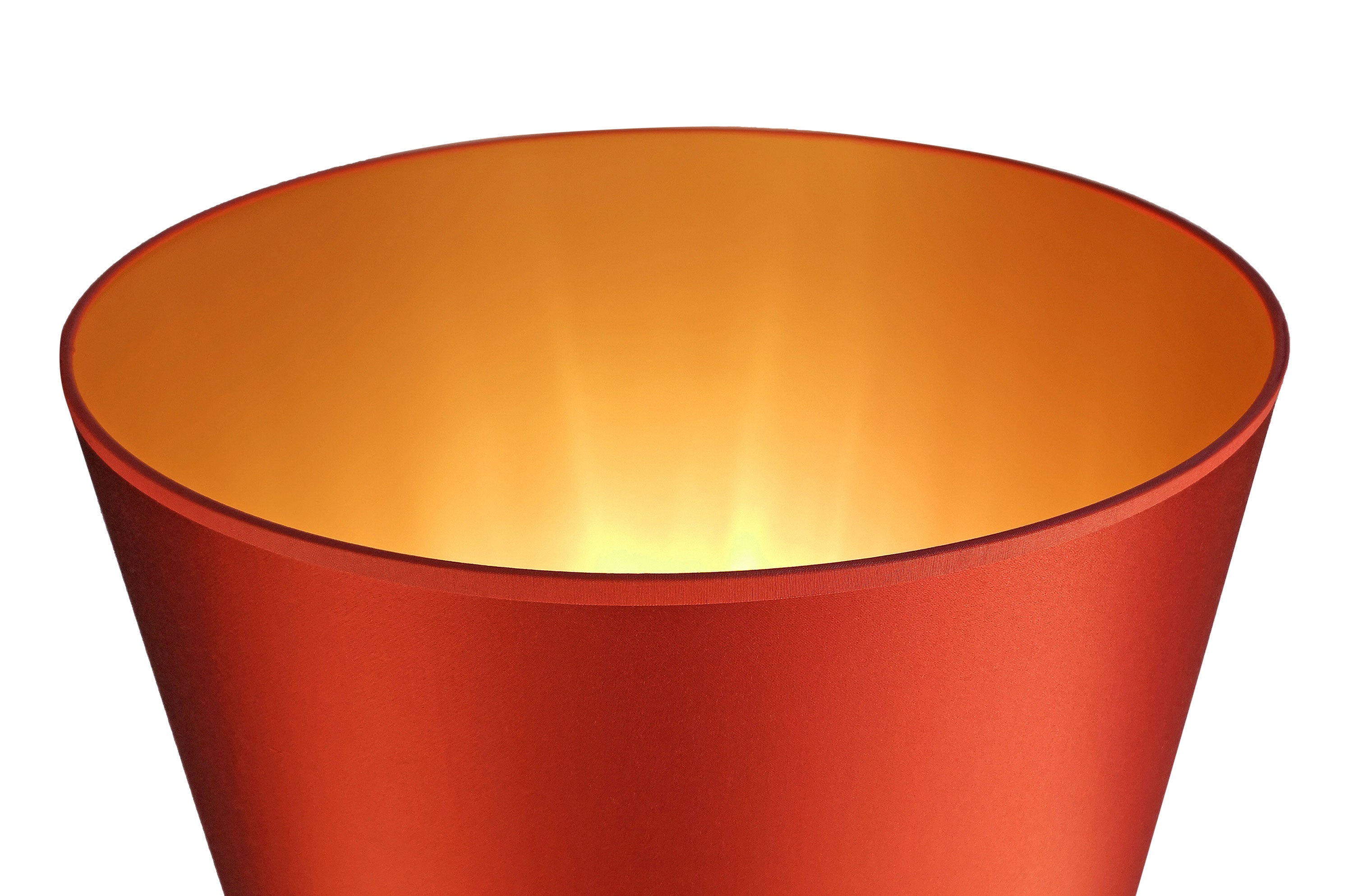 ANTIQUE URN LAMP ORANGE SHADE
