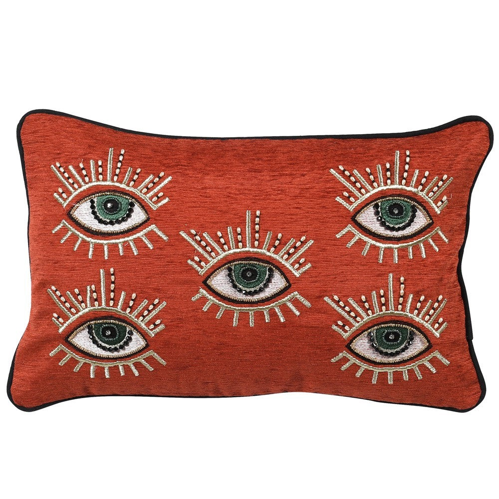 MISTY EYES CUSHION RUST