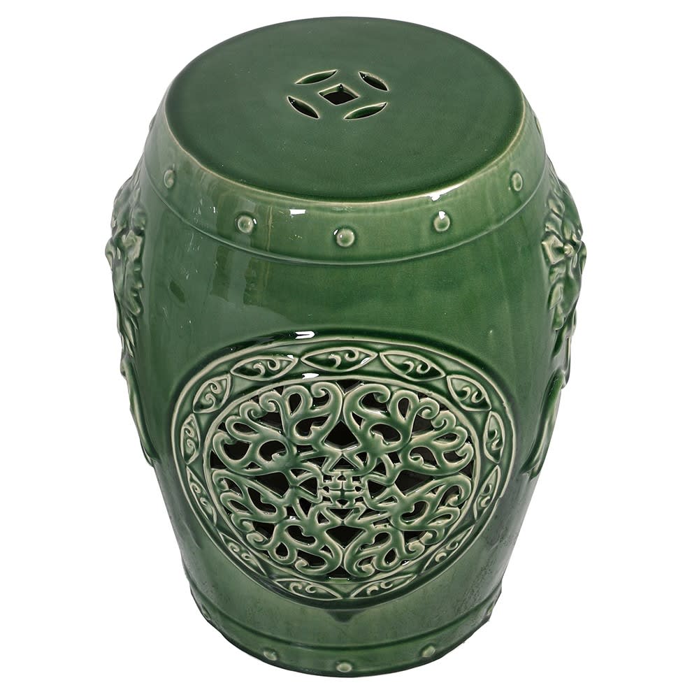 Green Ceramic Stool