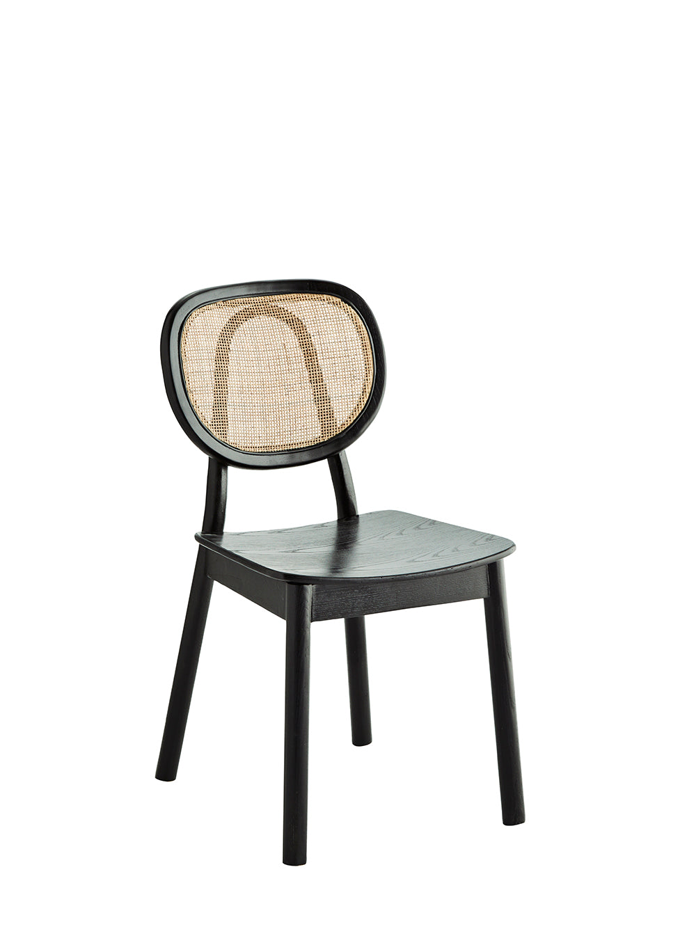 WOODEN CHAIR WITH RATTAN